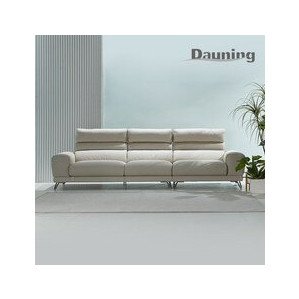 다우닝 헤드윅 4인 전체 통가죽 소파 (색상:크림)