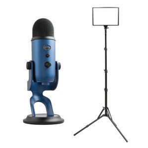 [큐브모아] PC마이크+조명 세트 6/블루 예티+큐브라이트45 17인치 와이드 LED 조명 패키지 > 영상가전