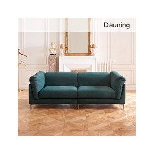 다우닝 에바 3인 헤드레스트 패브릭 소파 (색상:오트밀)